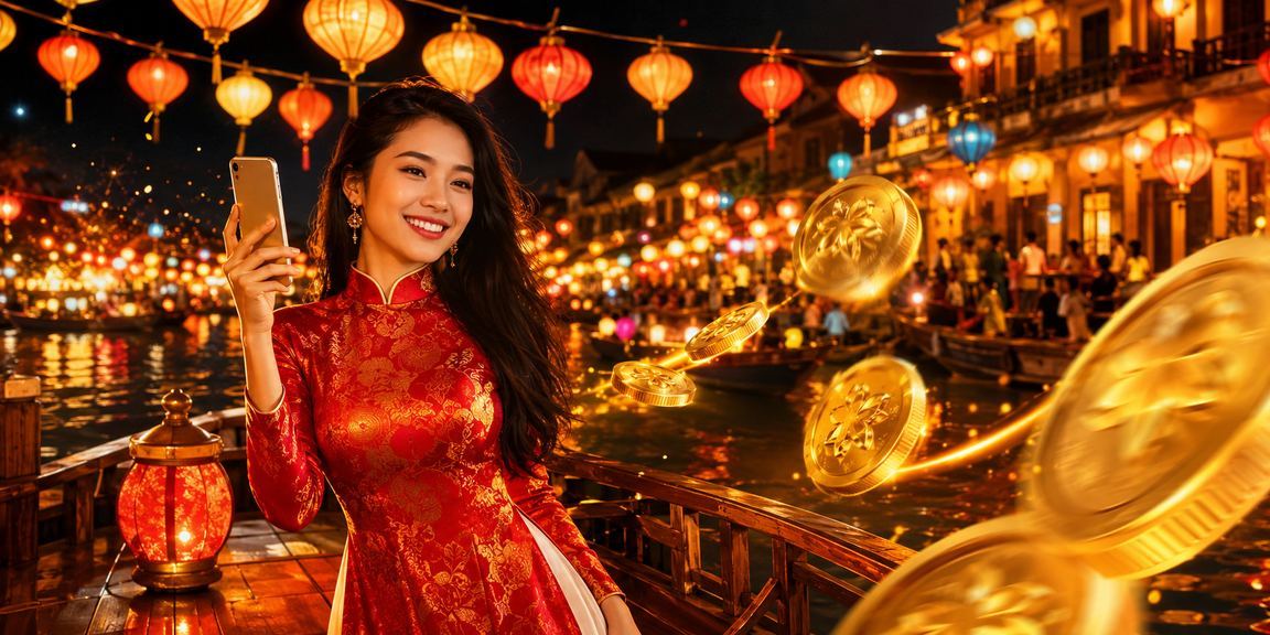 Thành viên 857 tham gia casino trực tuyến tại Hội An trong trang phục áo dài
